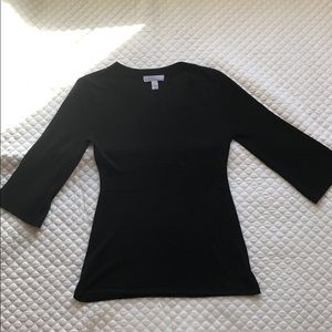 🛍 Nine & Co Black Fine Gauge 3/4 Sleeve Sweater